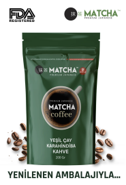 Bilge İlaç Matcha Premium Japanese KAHVE YEŞİL ÇAY VE KARAHİNDİBA İÇEREN KAHVE